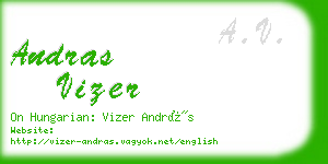 andras vizer business card